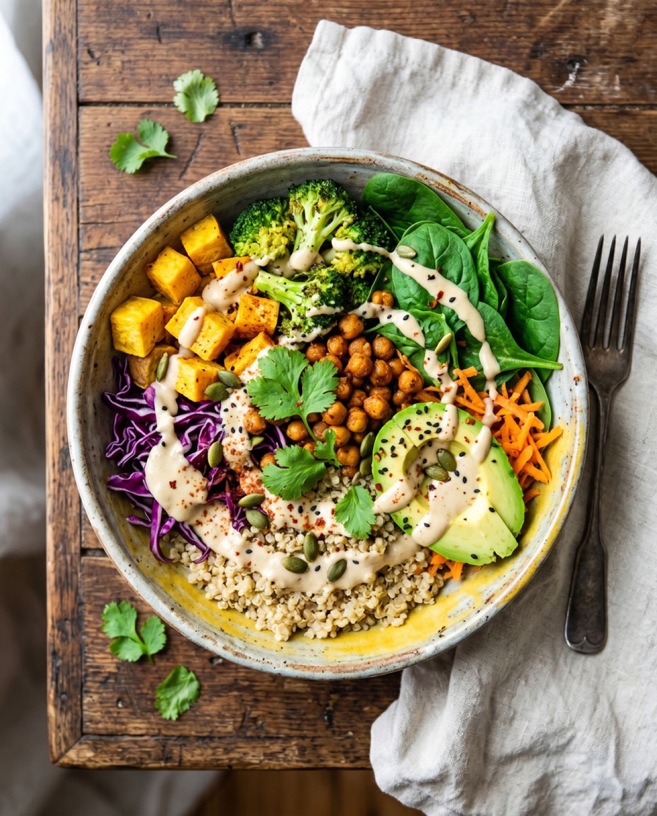 A colorful smoothie bowl